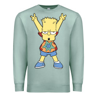Seafoam groovy bart Premium Sweatshirt - linhVisuals