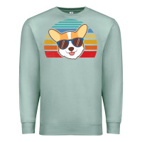 Seafoam cool corgi vintage 80s dog lover Premium Sweatshirt - linhVisuals
