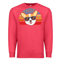 Cardinal cool corgi vintage 80s dog lover Premium Sweatshirt - linhVisuals