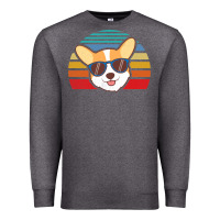 Charcoal Heather cool corgi vintage 80s dog lover Premium Sweatshirt - linhVisuals