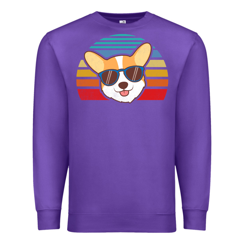 Cool Corgi Vintage 80s Dog Lover Premium Sweatshirt by linhVisuals | Teevron