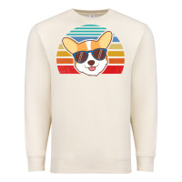 Sandshell cool corgi vintage 80s dog lover Premium Sweatshirt - linhVisuals