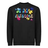 Black i am ausome Heavyweight Sweatshirt - JahusDesignShop