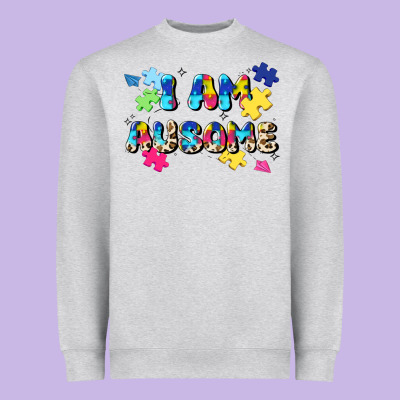I Am Ausome Heavyweight Sweatshirt Designed By Jahusdesignshop