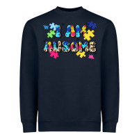 Navy i am ausome Heavyweight Sweatshirt - JahusDesignShop