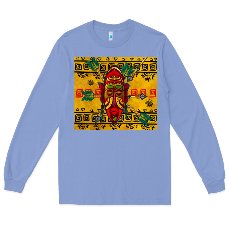 African Mask Tumbler Long Sleeve Tee by BundleAndBundleShop | Teevron