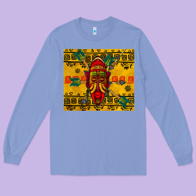 African Mask Tumbler Long Sleeve Tee Designed By Bundleandbundleshop