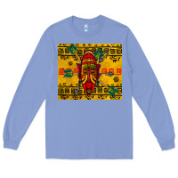 Colony Blue african mask tumbler Long Sleeve Tee - BundleAndBundleShop