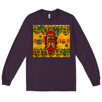 Plum african mask tumbler Long Sleeve Tee - BundleAndBundleShop