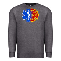 Charcoal Heather emt firefighter ems fire first responder premium Premium Sweatshirt - linhVisuals