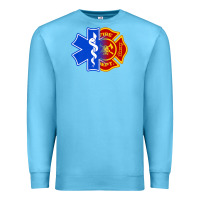 Ocean Blue emt firefighter ems fire first responder premium Premium Sweatshirt - linhVisuals