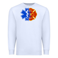 White emt firefighter ems fire first responder premium Premium Sweatshirt - linhVisuals