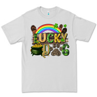 Dove Grey Lucky dog St. Patrick's Day Premium Tee - CowGirlArtShop