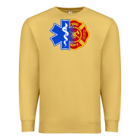Antique Gold emt firefighter ems fire first responder premium Premium Sweatshirt - linhVisuals
