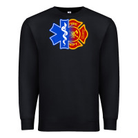Black emt firefighter ems fire first responder premium Premium Sweatshirt - linhVisuals