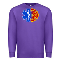 Purple emt firefighter ems fire first responder premium Premium Sweatshirt - linhVisuals