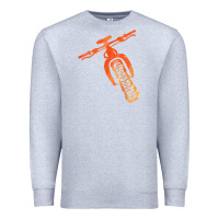 Heather Grey fat bike mountain biking Premium Sweatshirt - linhVisuals