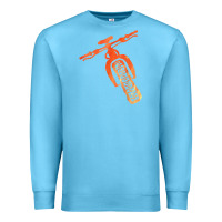 Ocean Blue fat bike mountain biking Premium Sweatshirt - linhVisuals