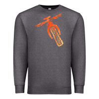 Charcoal Heather fat bike mountain biking Premium Sweatshirt - linhVisuals