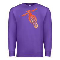 Purple fat bike mountain biking Premium Sweatshirt - linhVisuals