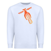 White fat bike mountain biking Premium Sweatshirt - linhVisuals