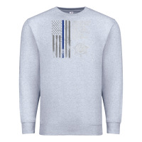 Heather Grey police in america correctional officer prayer Premium Sweatshirt - linhVisuals
