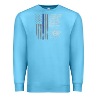 Ocean Blue police in america correctional officer prayer Premium Sweatshirt - linhVisuals