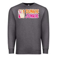 Charcoal Heather donut coffee lover dunkie junkie Premium Sweatshirt - linhVisuals