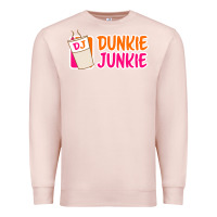 Pale Pink donut coffee lover dunkie junkie Premium Sweatshirt - linhVisuals