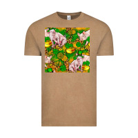 Vintage Coffee St. Patrick's Day Pig And Candy Pot Of Gold Vintage Tee - FaDigitalArtStudio