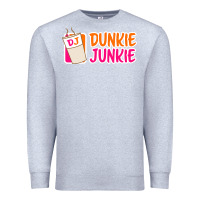 Heather Grey donut coffee lover dunkie junkie Premium Sweatshirt - linhVisuals