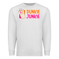 Oatmeal Heather donut coffee lover dunkie junkie Premium Sweatshirt - linhVisuals