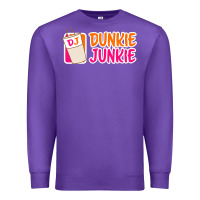Purple donut coffee lover dunkie junkie Premium Sweatshirt - linhVisuals