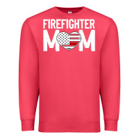 Cardinal female firefighter mom thin red line flag firefighting premium Premium Sweatshirt - linhVisuals