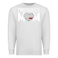 Oatmeal Heather female firefighter mom thin red line flag firefighting premium Premium Sweatshirt - linhVisuals