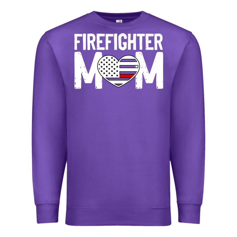 Female Firefighter Mom Thin Red Line Flag Firefighting Premium Premium Sweatshirt by linhVisuals | Teevron