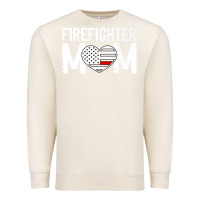 Sandshell female firefighter mom thin red line flag firefighting premium Premium Sweatshirt - linhVisuals