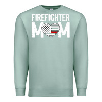 Seafoam female firefighter mom thin red line flag firefighting premium Premium Sweatshirt - linhVisuals