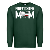 Sports Green female firefighter mom thin red line flag firefighting premium Premium Sweatshirt - linhVisuals