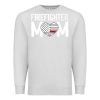 Dove Grey female firefighter mom thin red line flag firefighting premium Premium Sweatshirt - linhVisuals