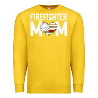 Lemon female firefighter mom thin red line flag firefighting premium Premium Sweatshirt - linhVisuals