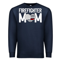 Navy female firefighter mom thin red line flag firefighting premium Premium Sweatshirt - linhVisuals