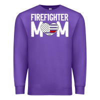 Female Firefighter Mom Thin Red Line Flag Firefighting Premium Premium Sweatshirt | Teevron