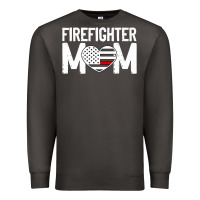 Smoke female firefighter mom thin red line flag firefighting premium Premium Sweatshirt - linhVisuals