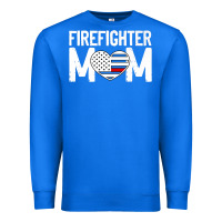 True Royal female firefighter mom thin red line flag firefighting premium Premium Sweatshirt - linhVisuals