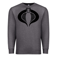 Charcoal Heather Gi Joe Cobra Vintage Premium Sweatshirt - linhVisuals