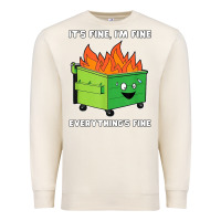 Sandshell dumpster fire its fine im fine Premium Sweatshirt - linhVisuals
