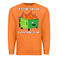 Carrot dumpster fire its fine im fine Premium Sweatshirt - linhVisuals