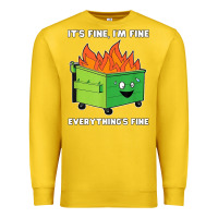 Lemon dumpster fire its fine im fine Premium Sweatshirt - linhVisuals