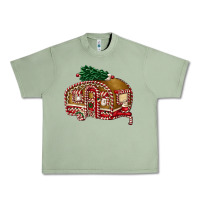 Oil Green caravan gingerbread Urban Heavy Tee - FaDigitalArtStudio
